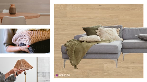 Living room decor matching the Prana design aesthetic