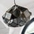 Black, glass, geometric pendant