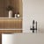Tub and shelves in a modern bathroom